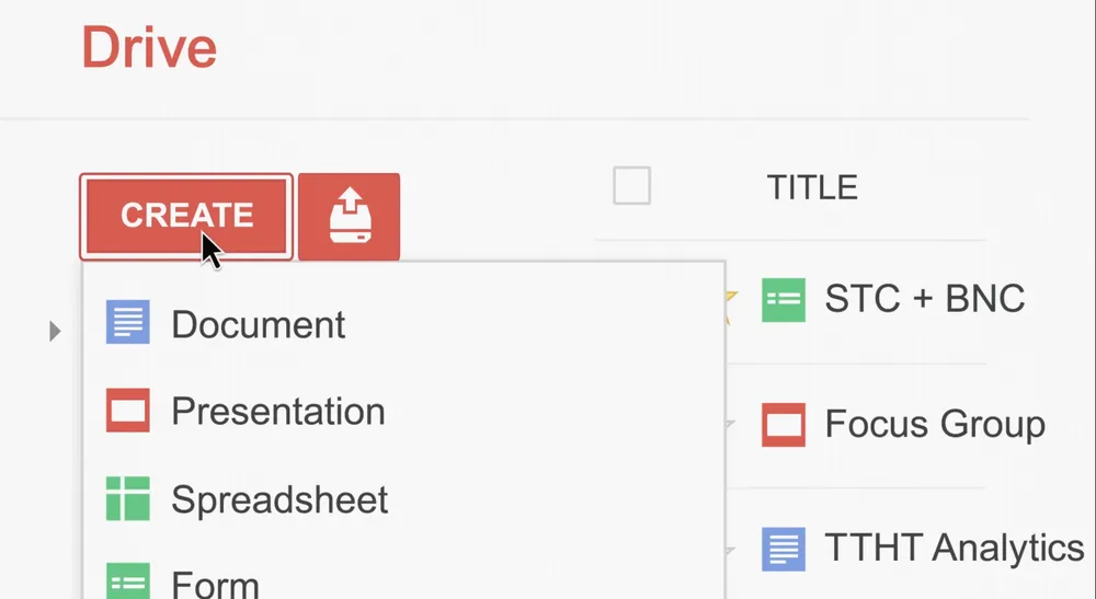 Google Drive UI